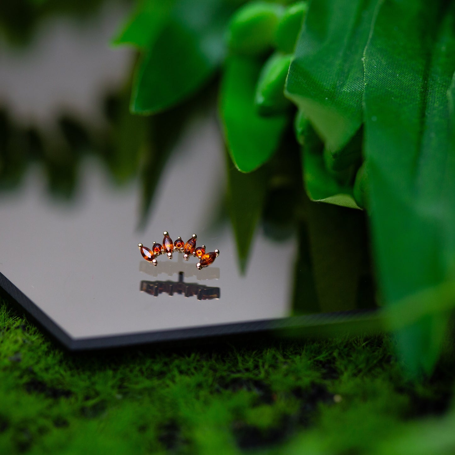 18g/16g BVLA Threaded Tiny Sara 7 w/ Madeira Citrine & Garnet