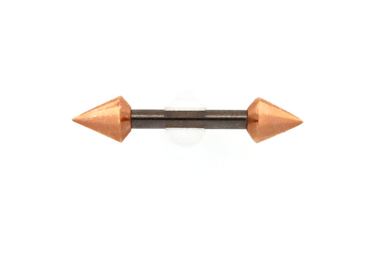 18k Rose Gold Spiked Ends Nipple Barbell
