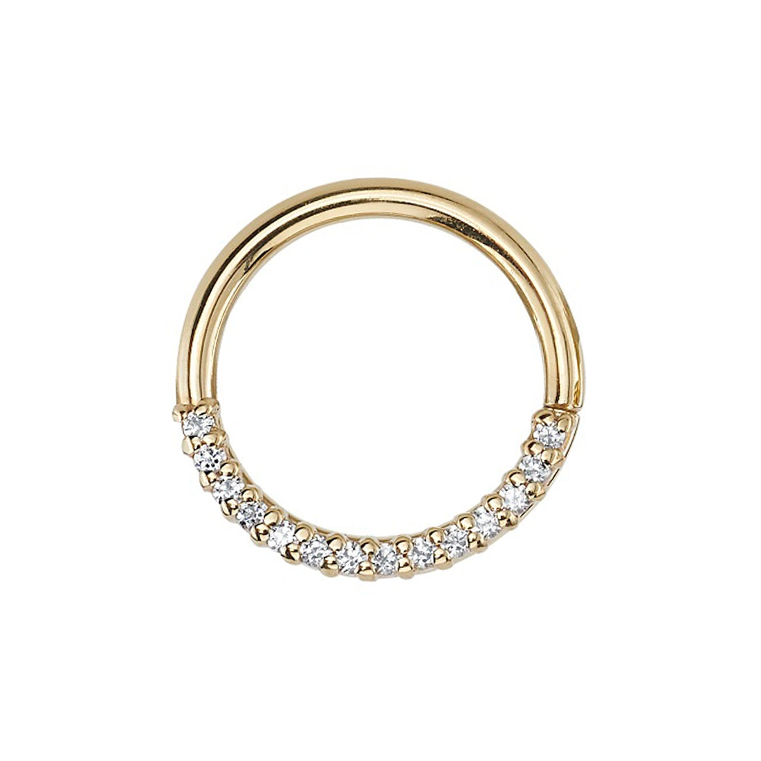 18g 3/8" Seam Ring Oaktier w/ genuine Diamonds