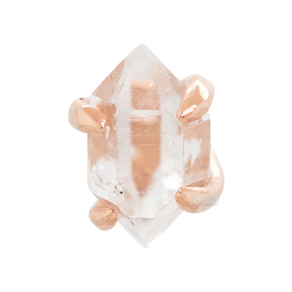 18g Threadless Sacred Love w/ Herkimer Diamond