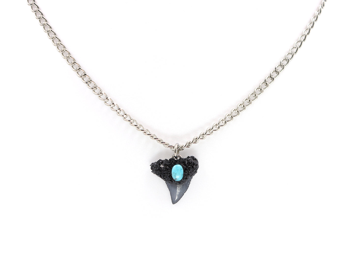 Shark Tooth Turquoise & and Tourmalated Quartz