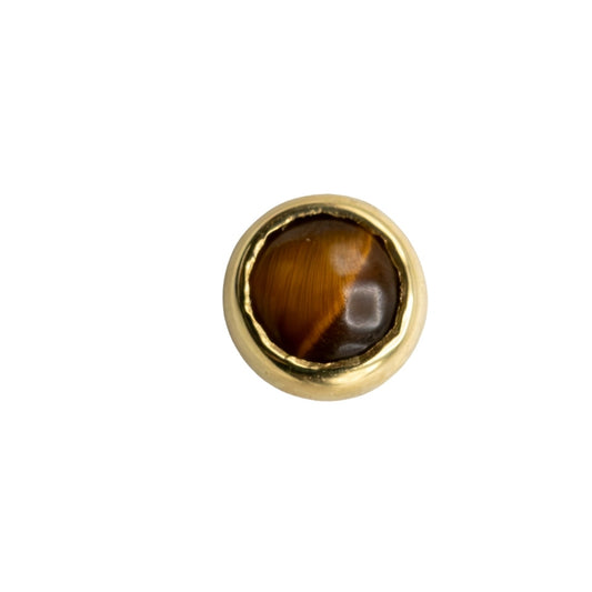 18g Threadless Tiger's Eye Cabochon