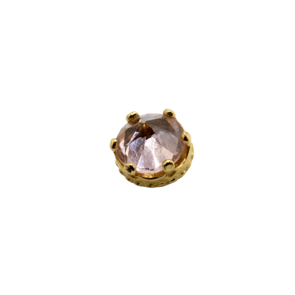 18g Threadless Queen Reverse w/ Dusty Morganite