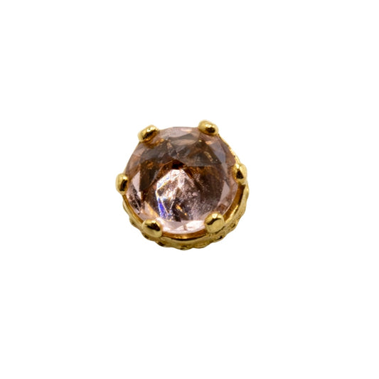 18g Threadless Queen Reverse w/ Dusty Morganite
