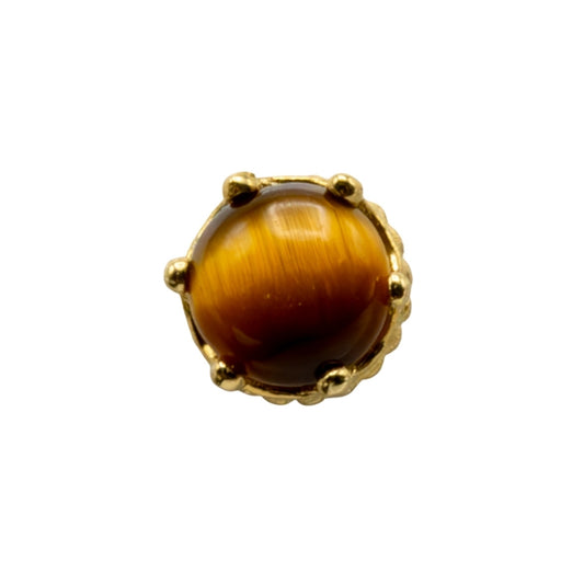 18g Threadless Queen w/ Tiger's Eye