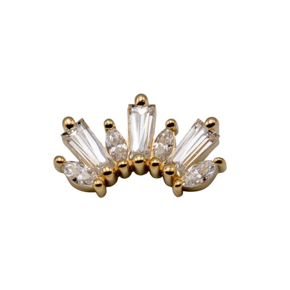 18g/16g BVLA Threaded El Ray w/ White Cubic Zirconia-Small