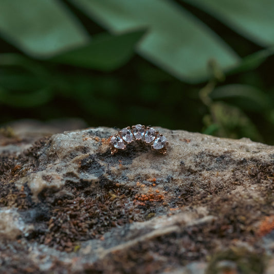 18g/16g BVLA Threaded Pear Panaraya 5 w/ White Cubic Zirconia