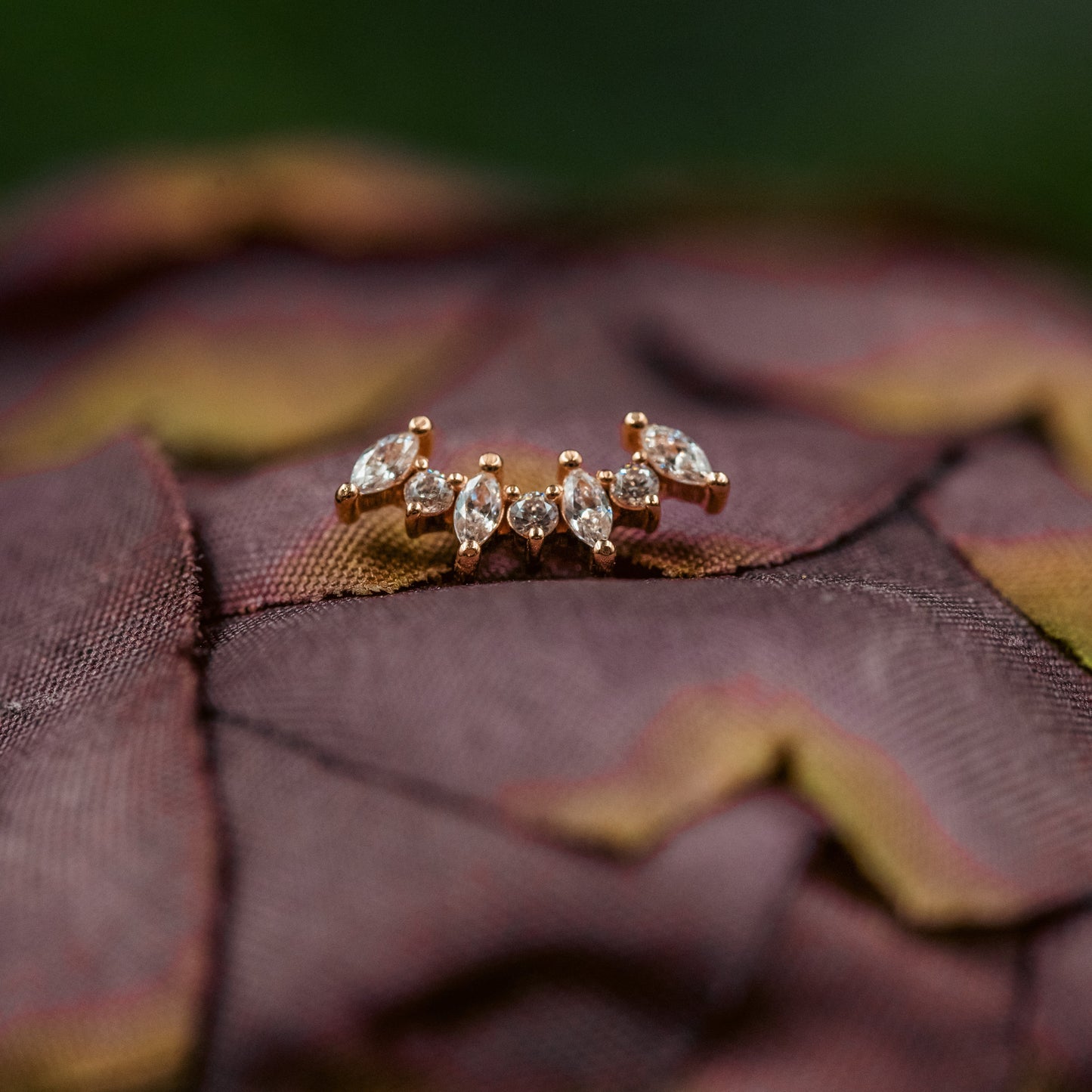 18g/16g BVLA Threaded Tiny Sara 7 w/ White Cubic Zirconia