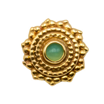 BVLA 6mm Afghan with Genuine Chrysoprase Threadless End