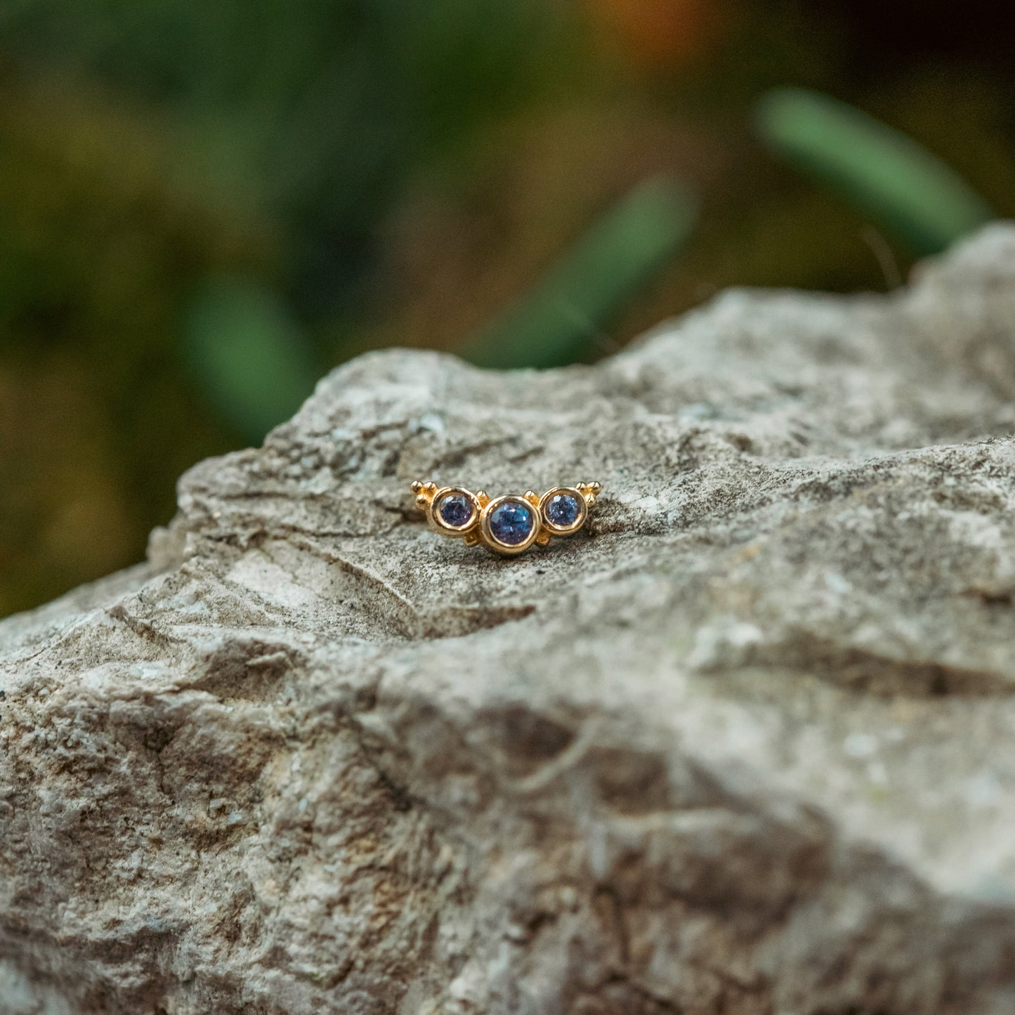 18g/16g BVLA Threaded 3 Graduating Panaraya w/ Tanzanite