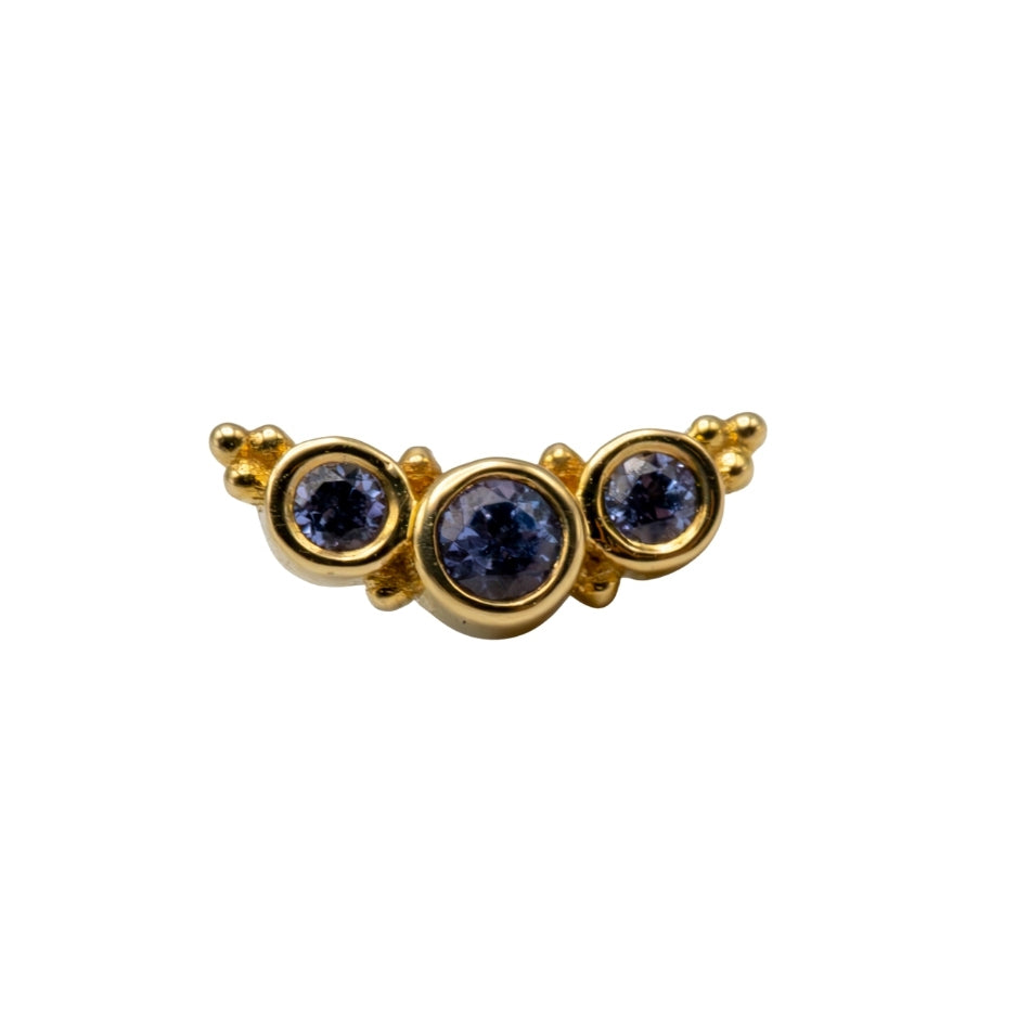 18g/16g BVLA Threaded 3 Graduating Panaraya w/ Tanzanite
