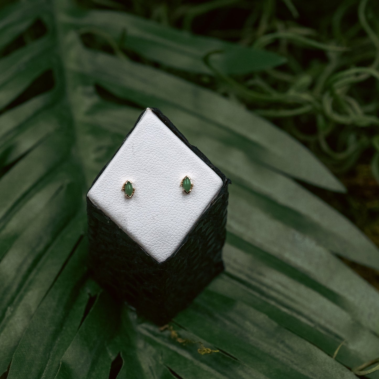 BVLA Beaded Marquise with Genuine Chrysoprase