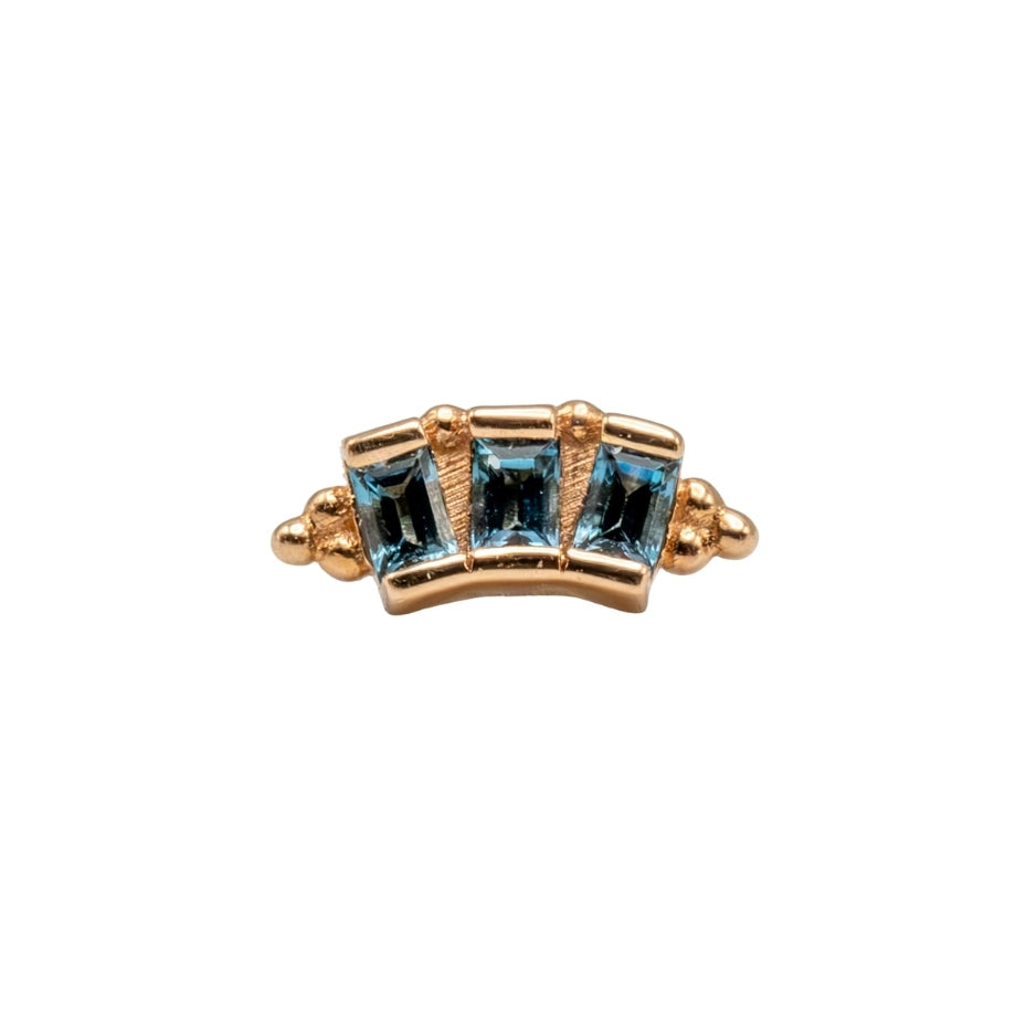 18g/16g BVLA Threaded Tiny Baguette Panaraya w/ London Blue Topaz