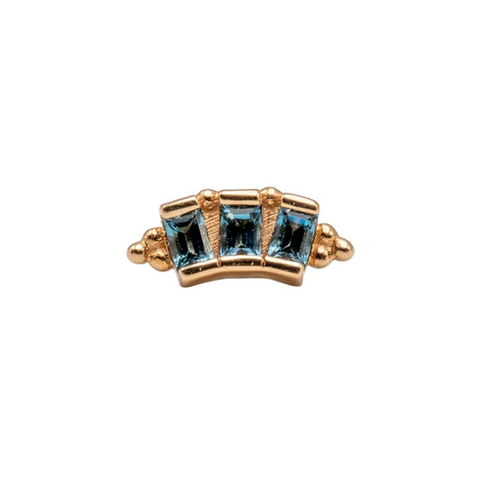18g/16g BVLA Threaded Tiny Baguette Panaraya w/ London Blue Topaz