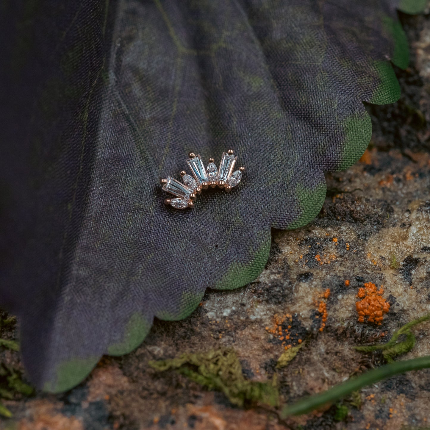 18g/16g BVLA Threaded El Ray w/ White Cubic Zirconia-Small