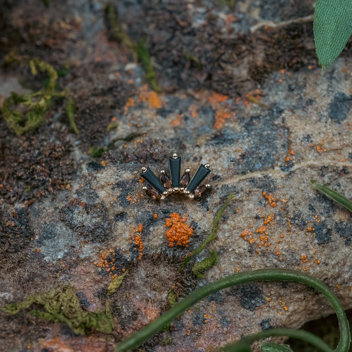 18g/16g BVLA Threaded El Ray w/ Smokey Quartz & Sandblasted Onyx
