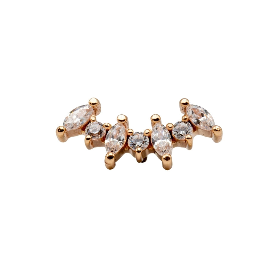 18g/16g BVLA Threaded Tiny Sara 7 w/ White Cubic Zirconia