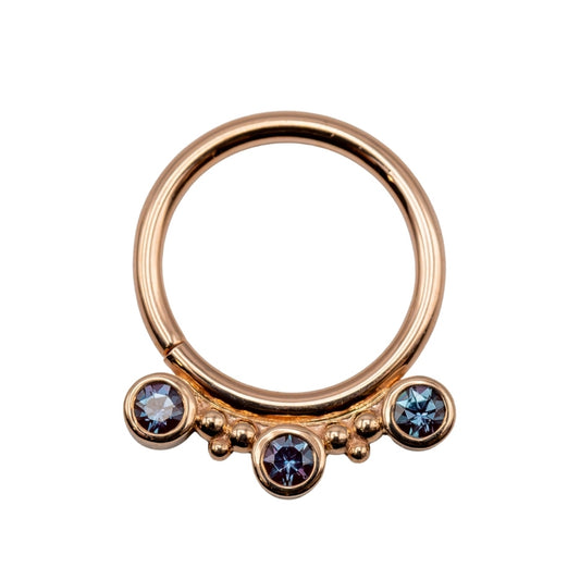 16g 3/8" Seam Ring Eden 3 w/ Alexandrite