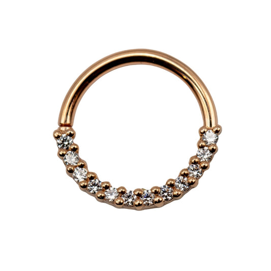 18g 5/16" Seam Ring Oaktier w/ Cubic Zirconia