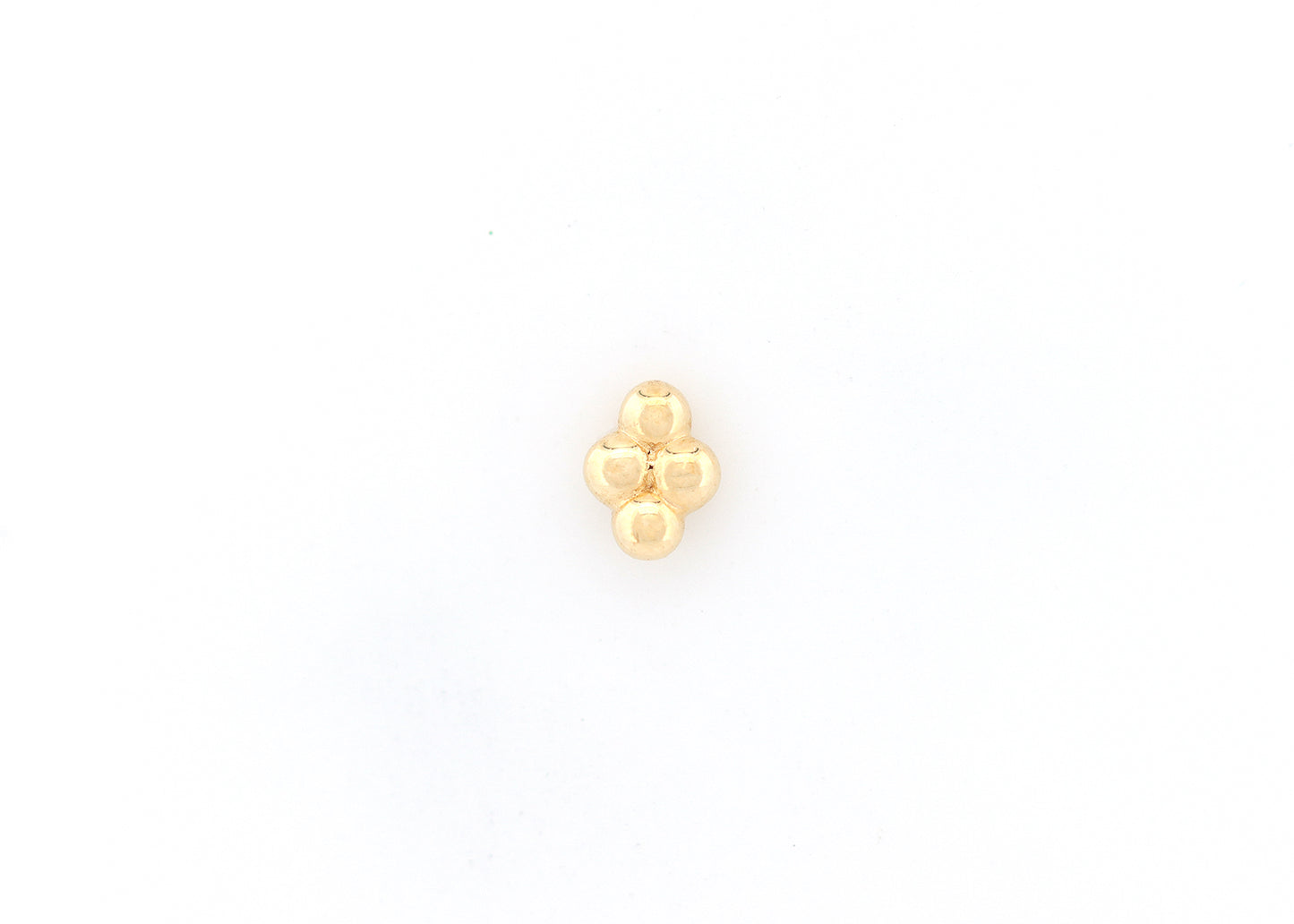 Yellow Gold 4-Bead Diamond Cluster Threadless End