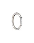 18g 5/16" Titanium Clicker/Hinge Ring SS w/ Cubic Zirconia