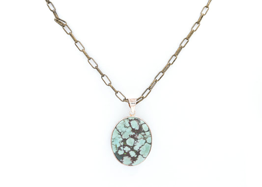 Turquoise with Bronze Chain