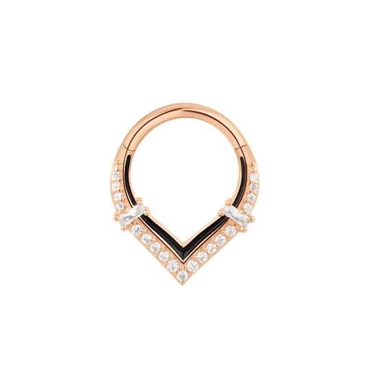 16g 5/16" Clicker/Hinge Buddha Jewelry Uprise w/ Cubic Zirconia