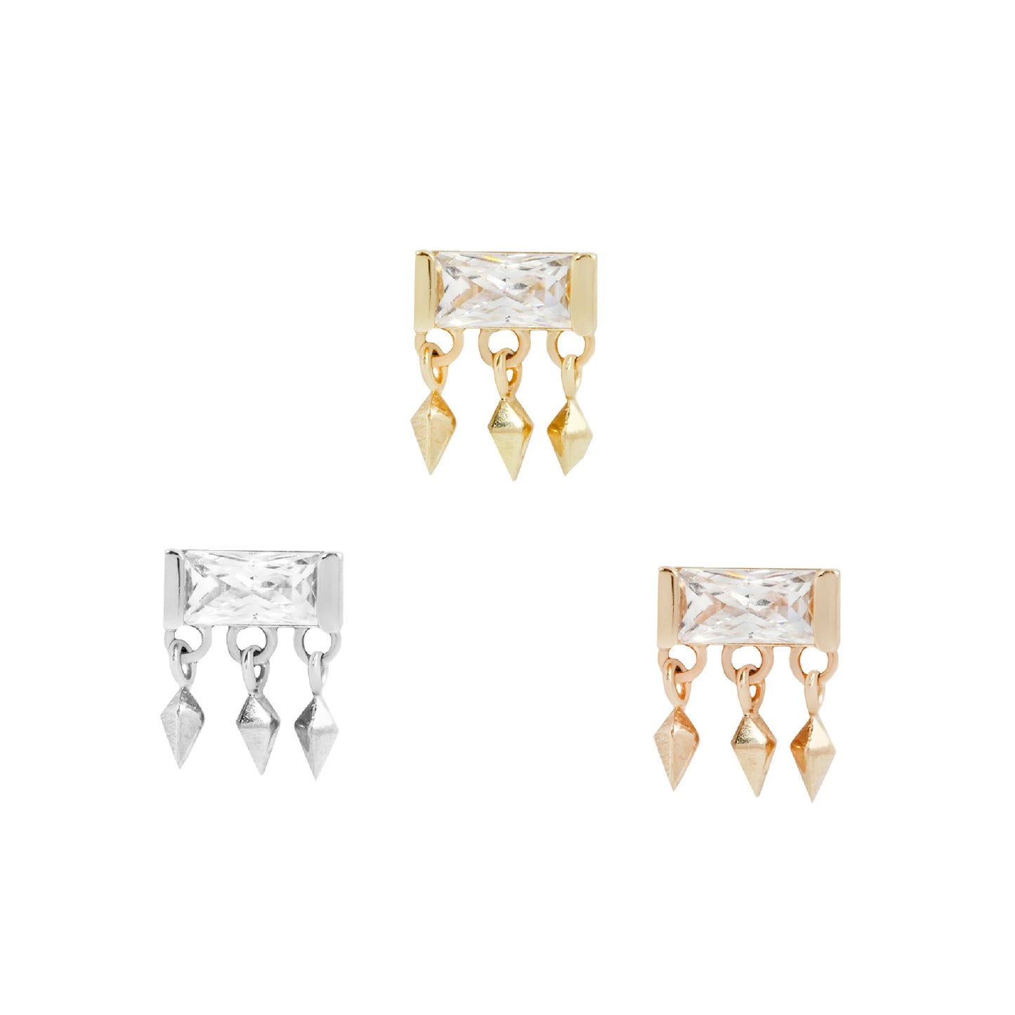 Aspen Dangle with Cubic Zirconia Threadless End