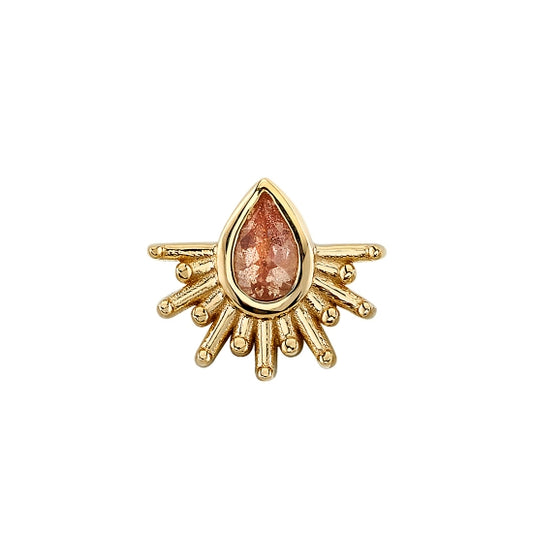 BVLA Tiny Borderline with Genuine Sunstone THREADED