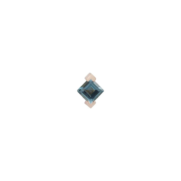 Celestial Princess Cut London Blue Topaz Threadless End