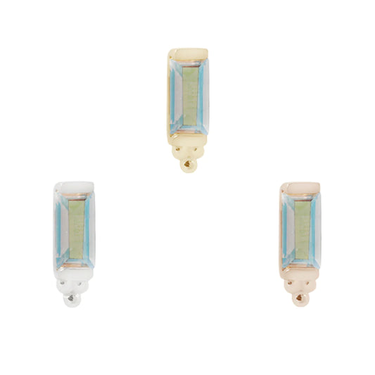 18g Threadless Buddha Jewelry Dior w/ Mercury Mist Topaz