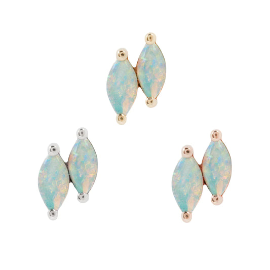 Double Zuri Genuine Marquise Opal Threadless End