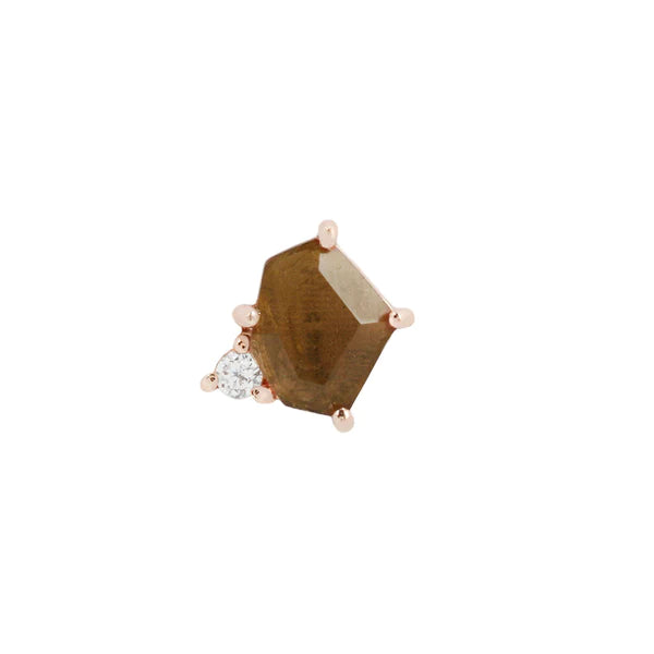 Elicit Smokey Quartz & Cubic Zirconia Threadless End