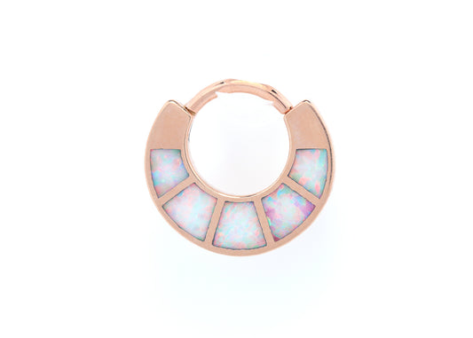 16g Islay Genuine White Opal Hinge Ring