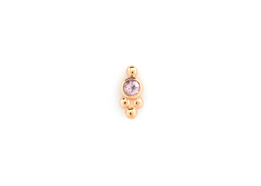 Minerva Genuine Dusty Morganite Threadless End