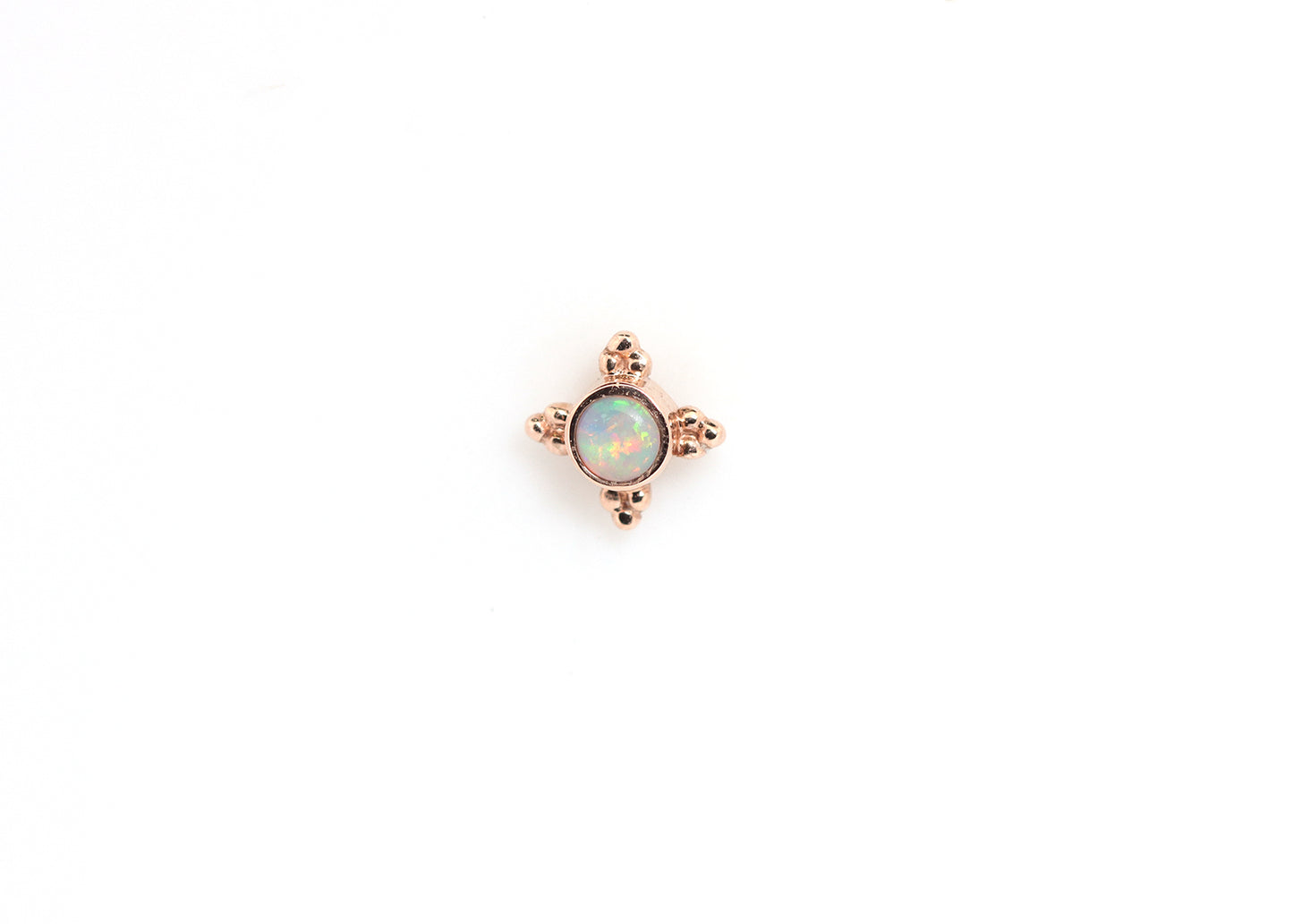 Mini Kandy with White Opal Threadless End