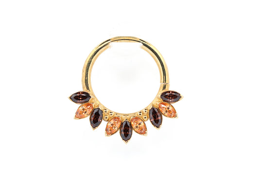 16g Sedona Citrine & Amber Ombre Seam Ring