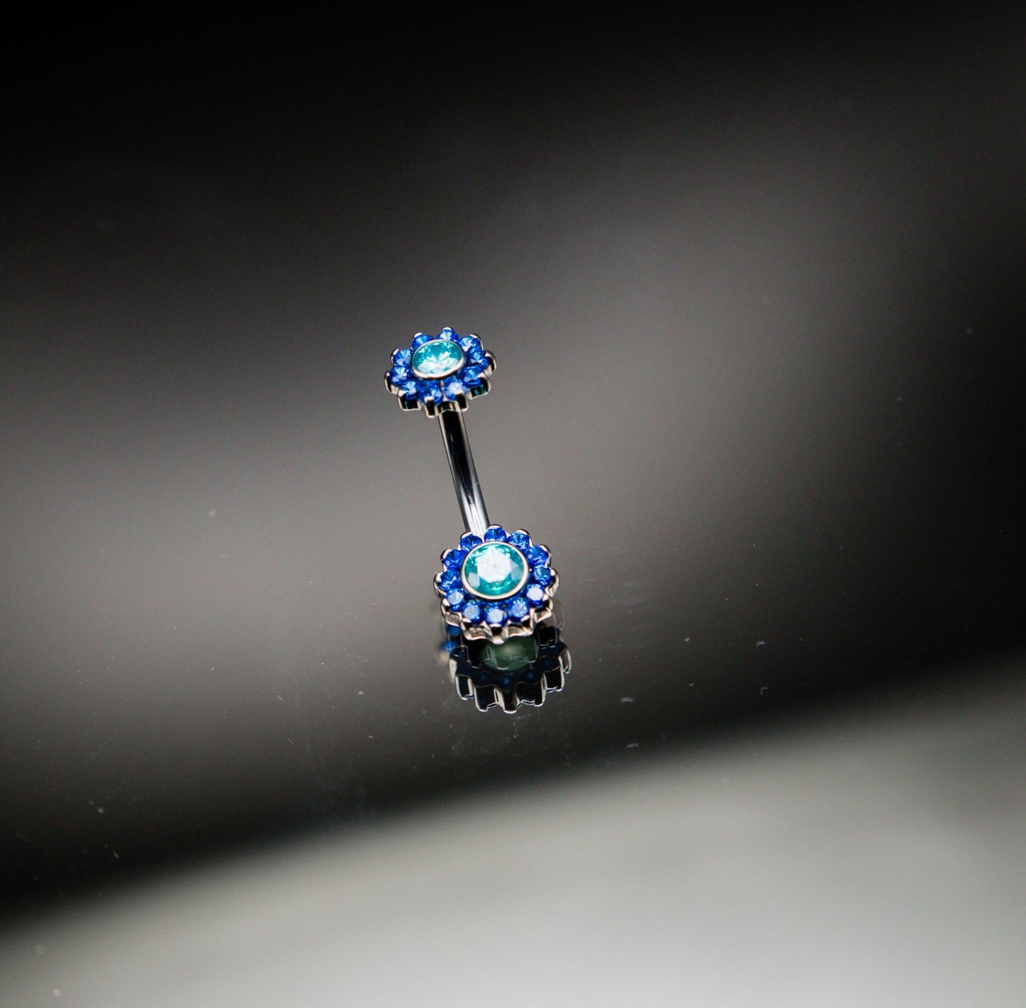Titanium Odyssey Flower in Sapphire Blue