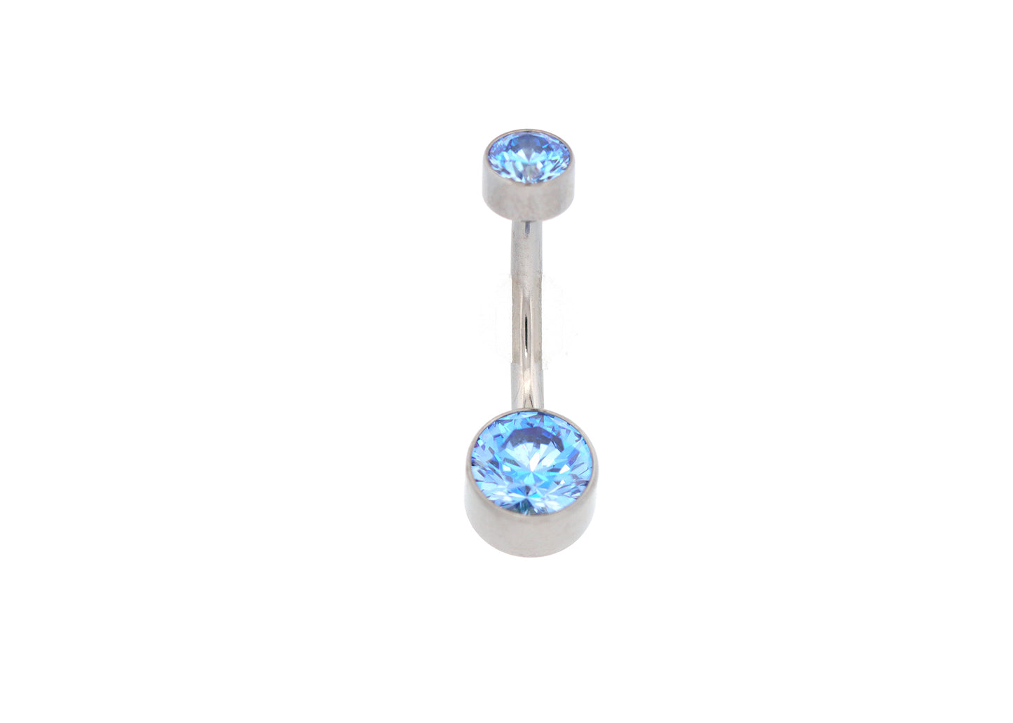 Titanium 4x6mm Bezel Arctic Blue Navel Curve