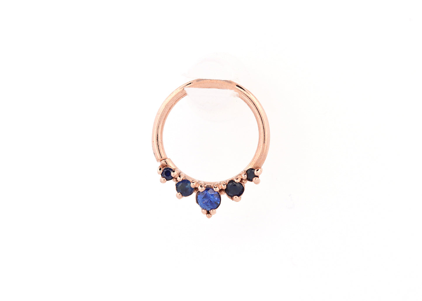 18g Throne Genuine Blue Sapphires Seam Ring