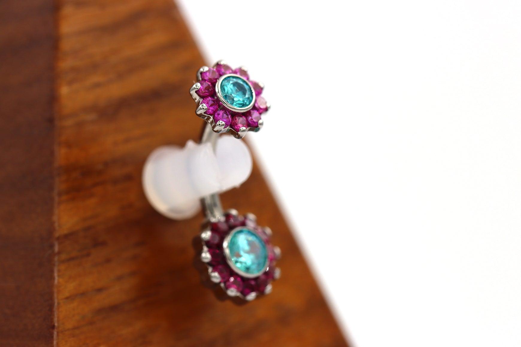 Titanium Odyssey Double Flower Navel Curve