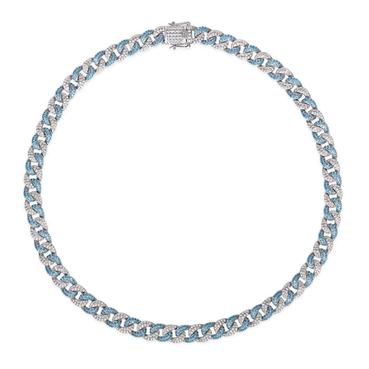 Ty Cuban Aquamarine-White Necklace